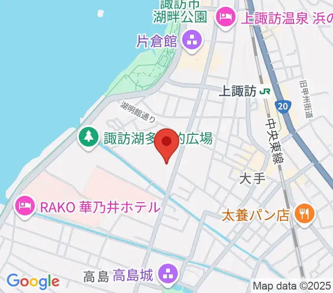 諏訪市文化センターの地図