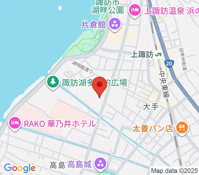 諏訪市文化センターの地図
