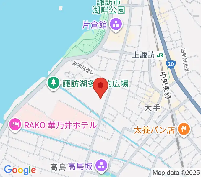 諏訪市文化センターの地図