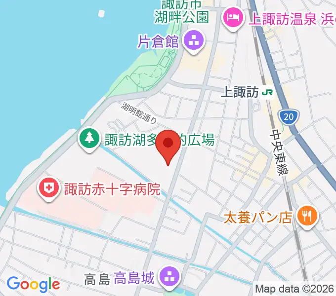 諏訪市文化センターの地図