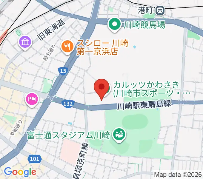 カルッツかわさき スポーツの地図