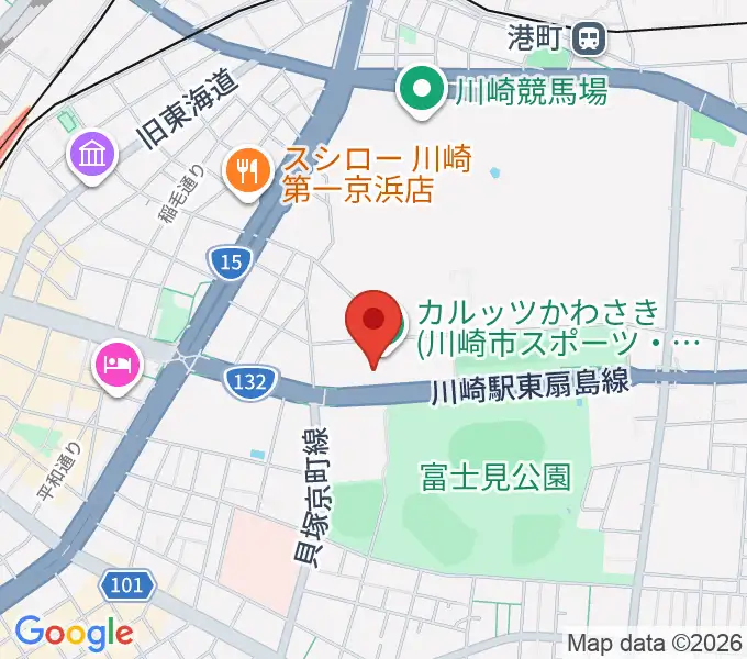 カルッツかわさき スポーツの地図
