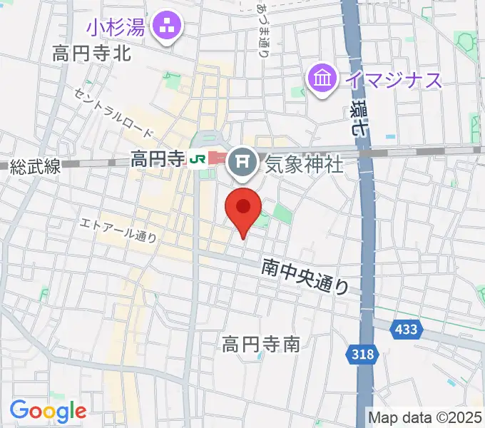 高円寺DeLIVEの地図