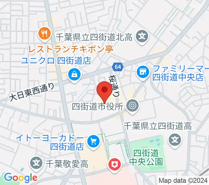 四街道市文化センターの地図