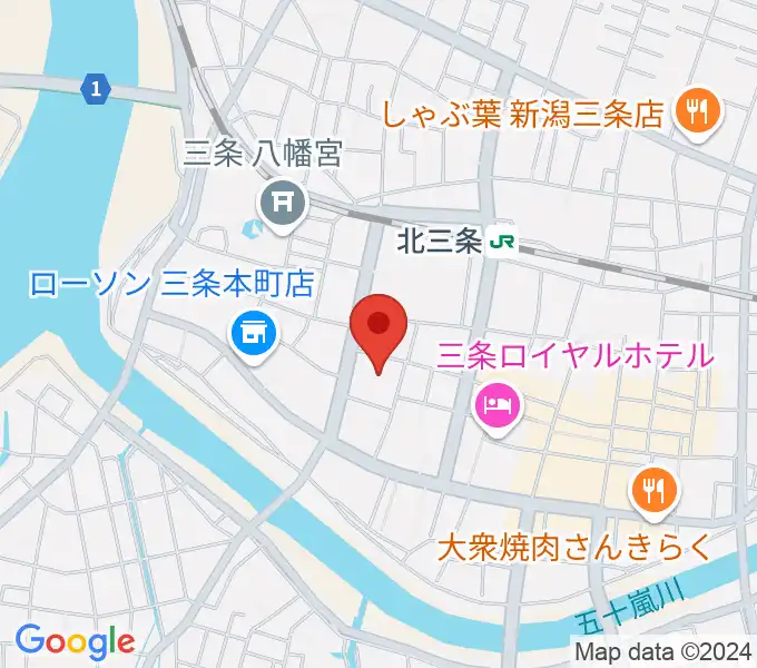 三条市中央公民館の地図