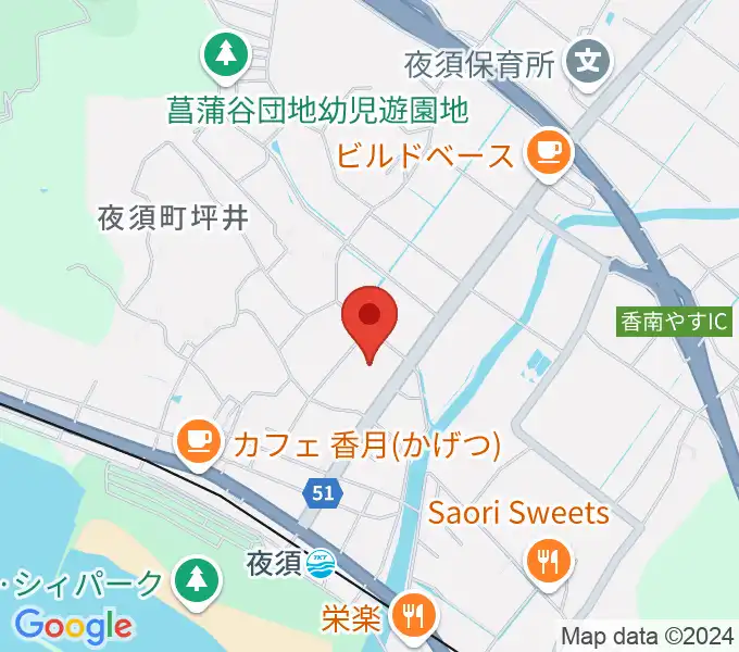 夜須中央公民館マリンホールの地図