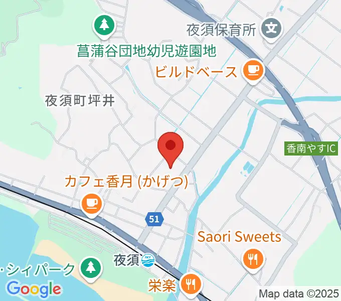 夜須中央公民館マリンホールの地図