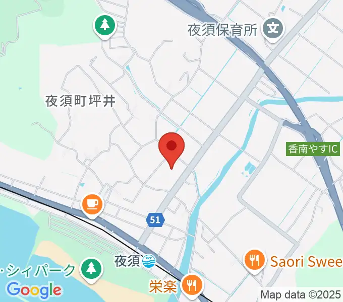 夜須中央公民館マリンホールの地図