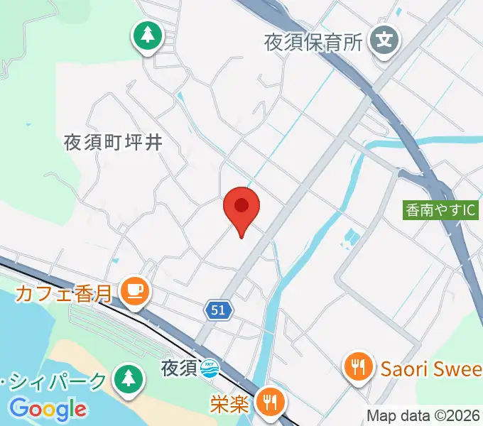 夜須中央公民館マリンホールの地図