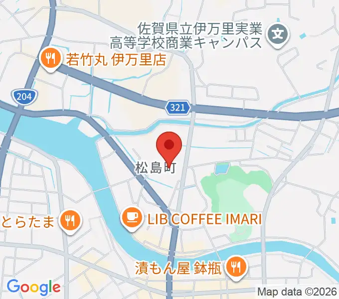 伊万里市民センターの地図