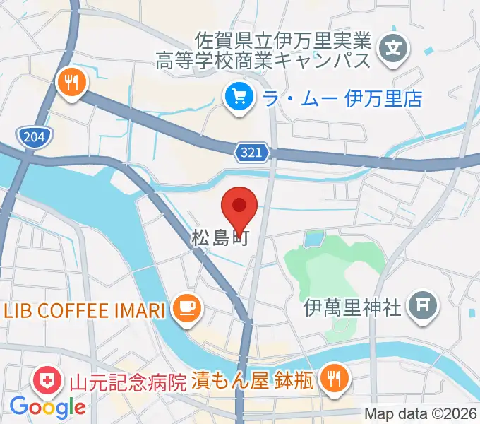 伊万里市民センターの地図