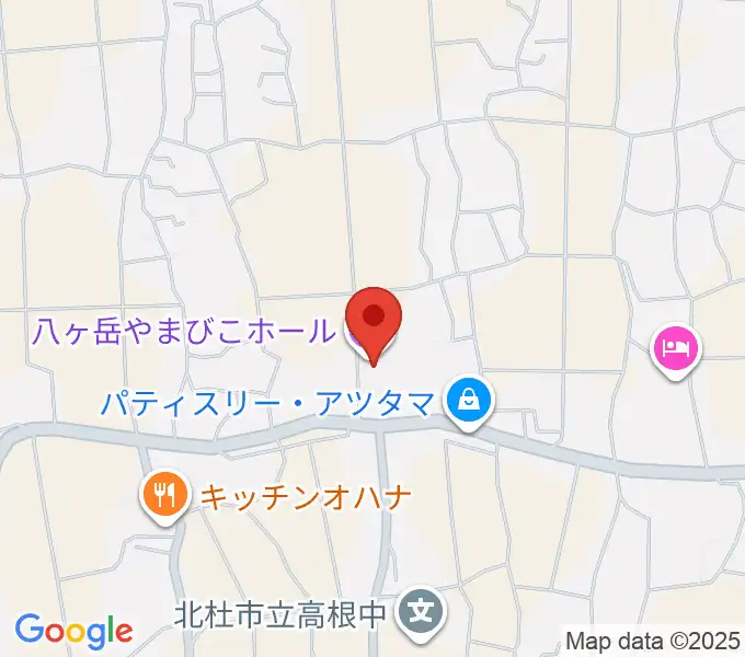 八ヶ岳やまびこホールの地図