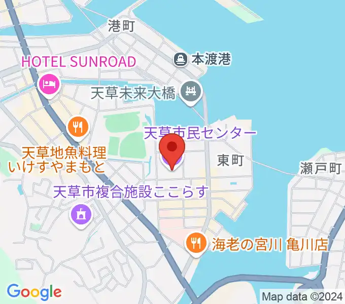 天草市民センターの地図