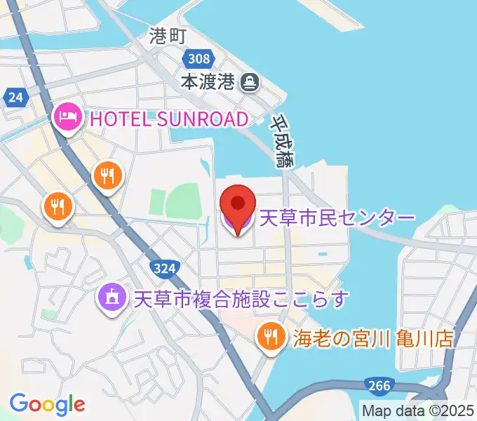 天草市民センターの地図
