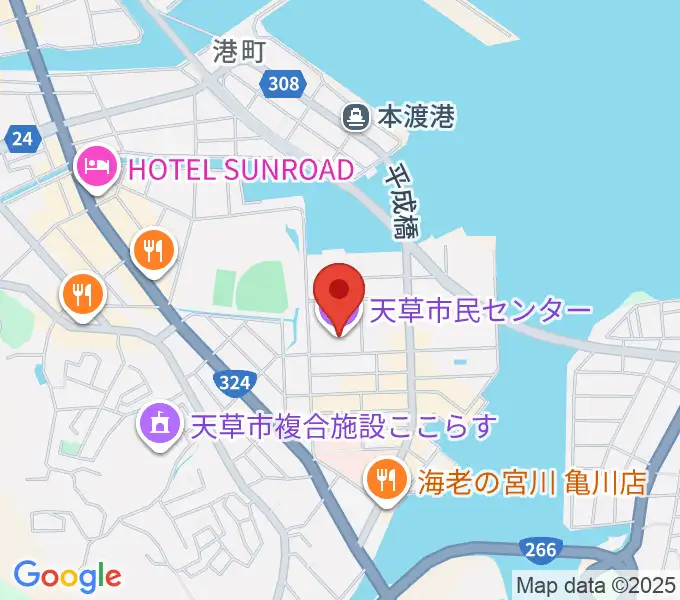 天草市民センターの地図