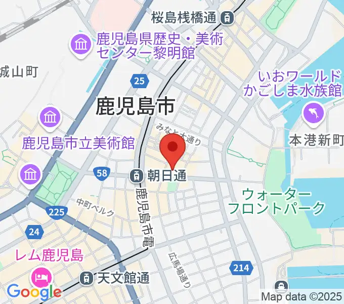 鹿児島県産業会館の地図