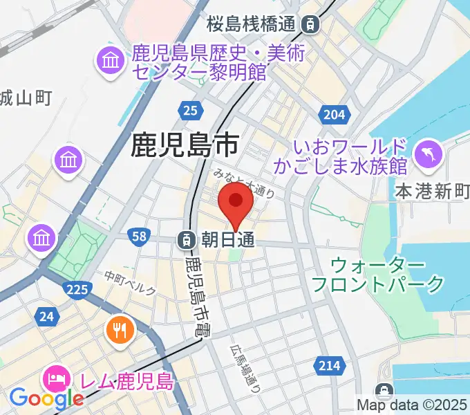 鹿児島県産業会館の地図