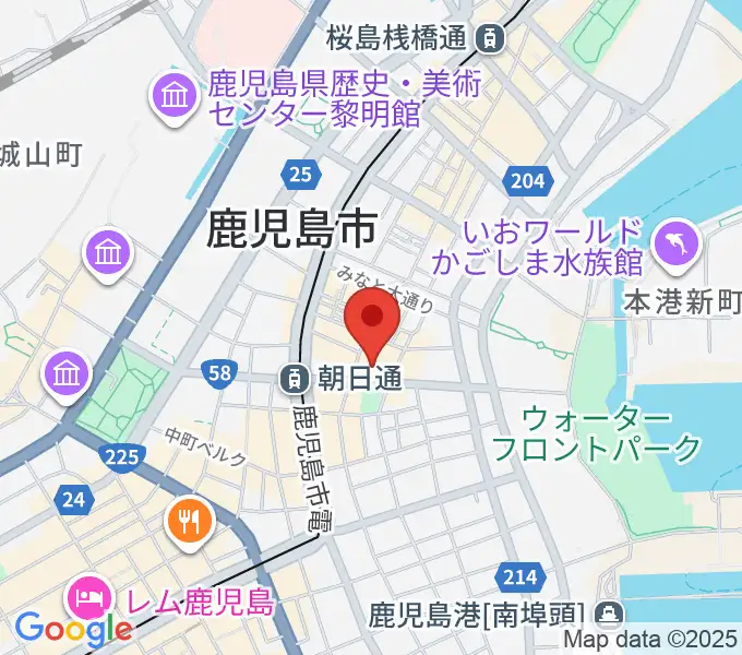 鹿児島県産業会館の地図