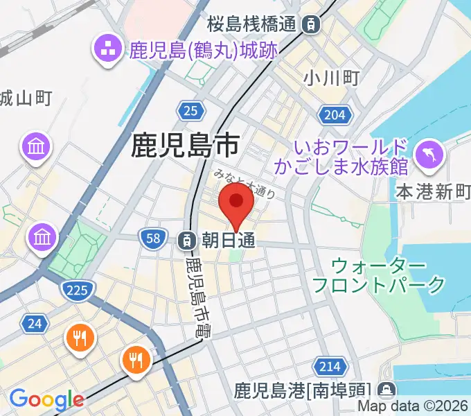 鹿児島県産業会館の地図