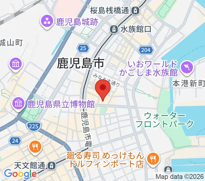 鹿児島県産業会館の地図