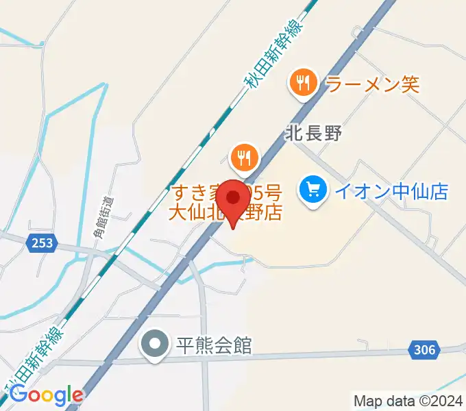 中仙市民会館ドンパルの地図