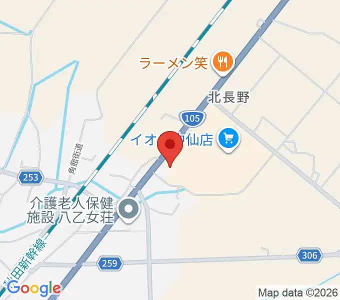 中仙市民会館ドンパルの地図