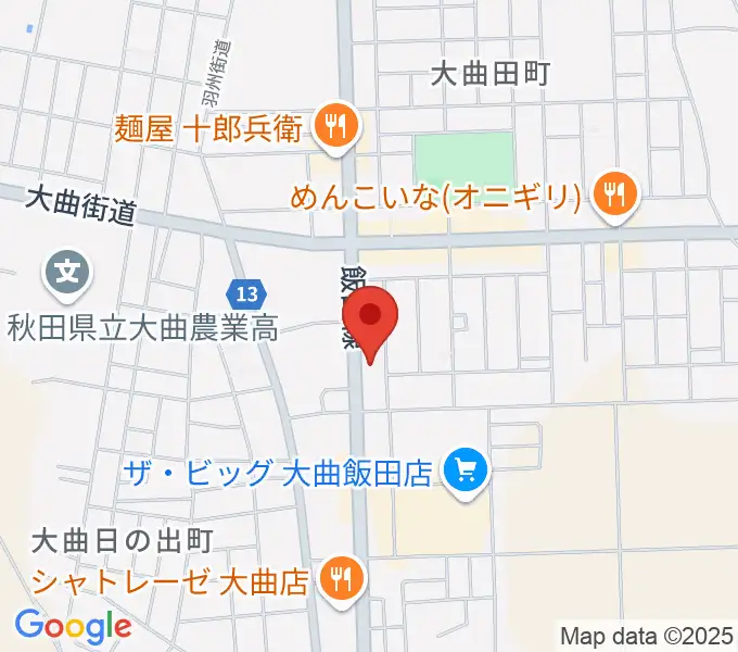 大曲市民会館の地図