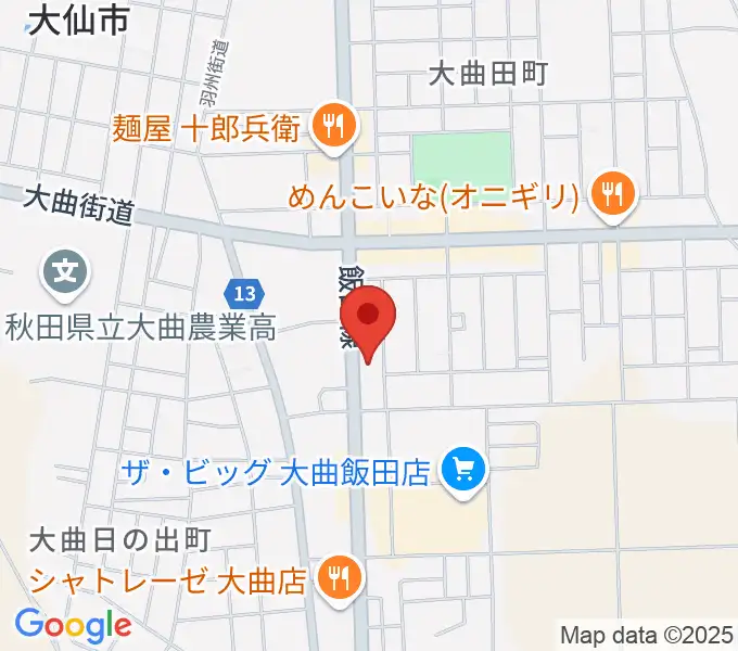 大曲市民会館の地図