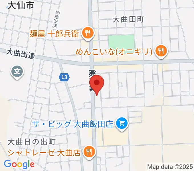 大曲市民会館の地図