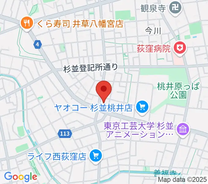 西荻地域区民センターの地図