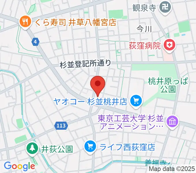 西荻地域区民センターの地図