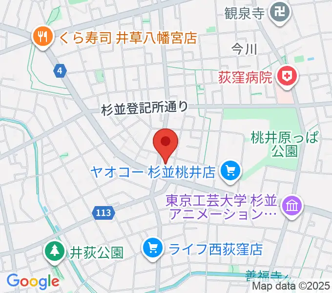 西荻地域区民センターの地図