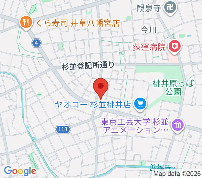 西荻地域区民センターの地図
