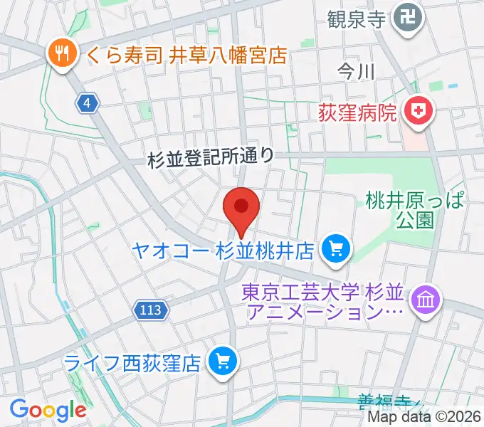西荻地域区民センターの地図
