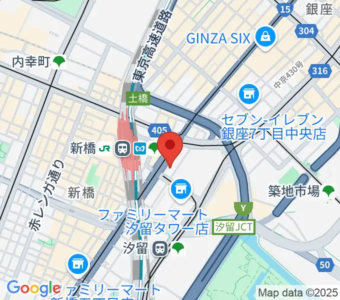 スペースFS汐留の地図