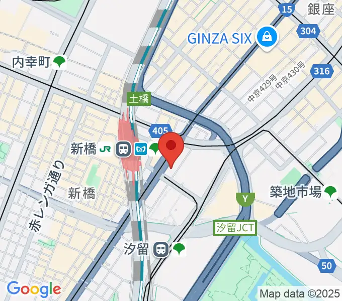 スペースFS汐留の地図