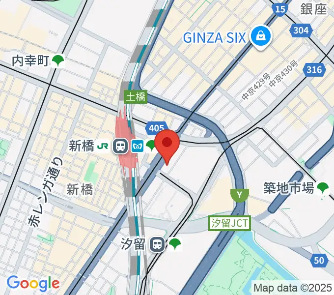 スペースFS汐留の地図