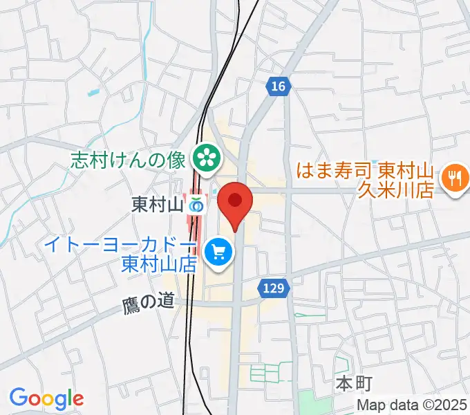 東村山市立中央公民館の地図