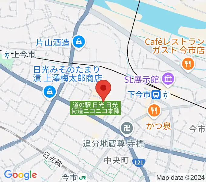 道の駅日光・ニコニコホールの地図