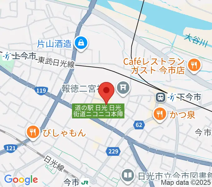 道の駅日光・ニコニコホールの地図