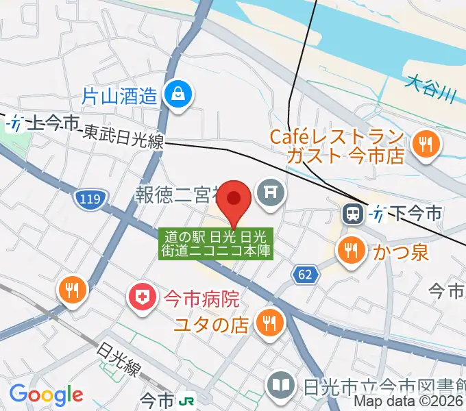 道の駅日光・ニコニコホールの地図