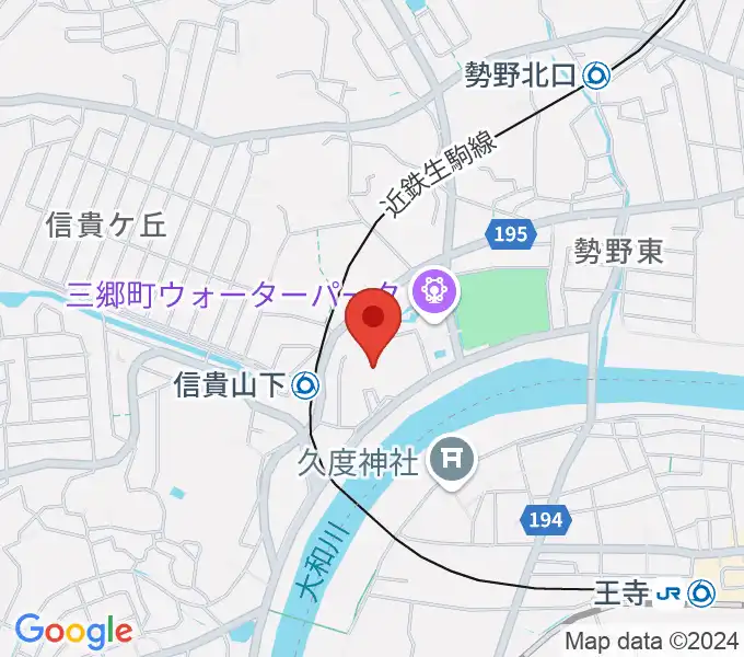 三郷町文化センターの地図