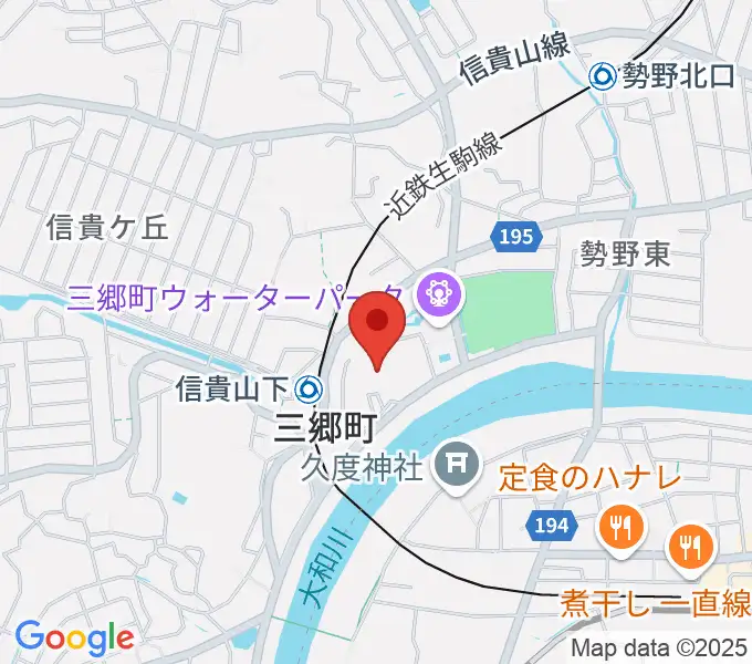 三郷町文化センターの地図