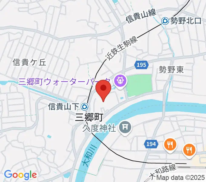 三郷町文化センターの地図