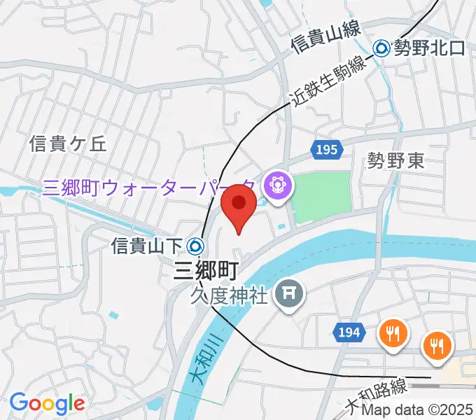 三郷町文化センターの地図