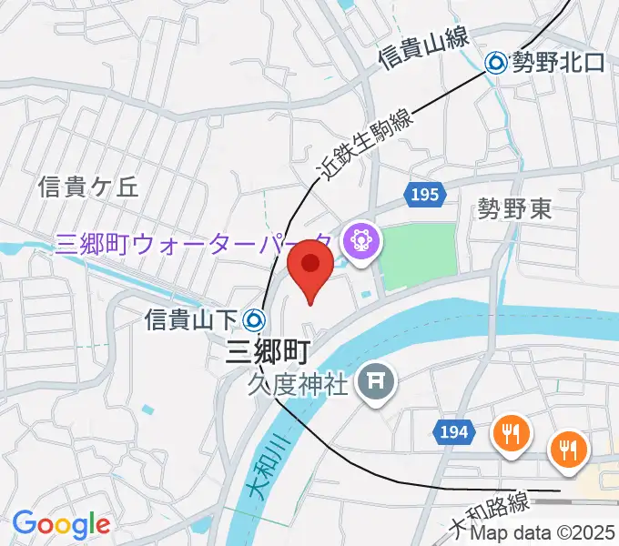 三郷町文化センターの地図