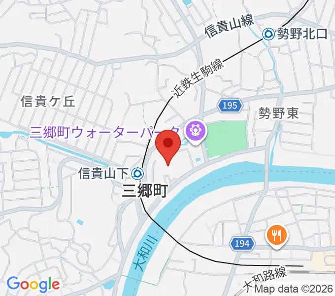 三郷町文化センターの地図