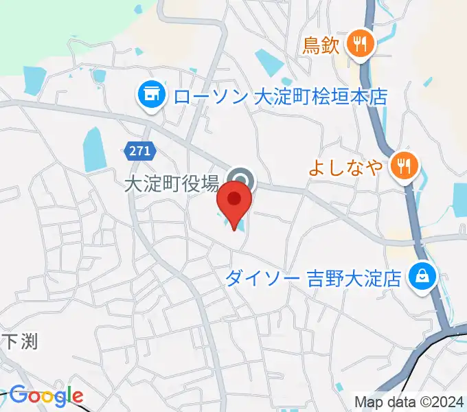 大淀町文化会館の地図