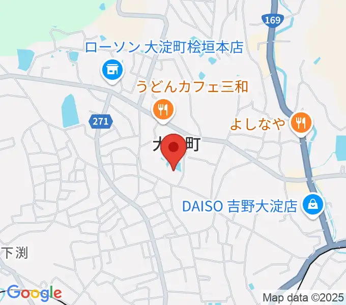 大淀町文化会館の地図