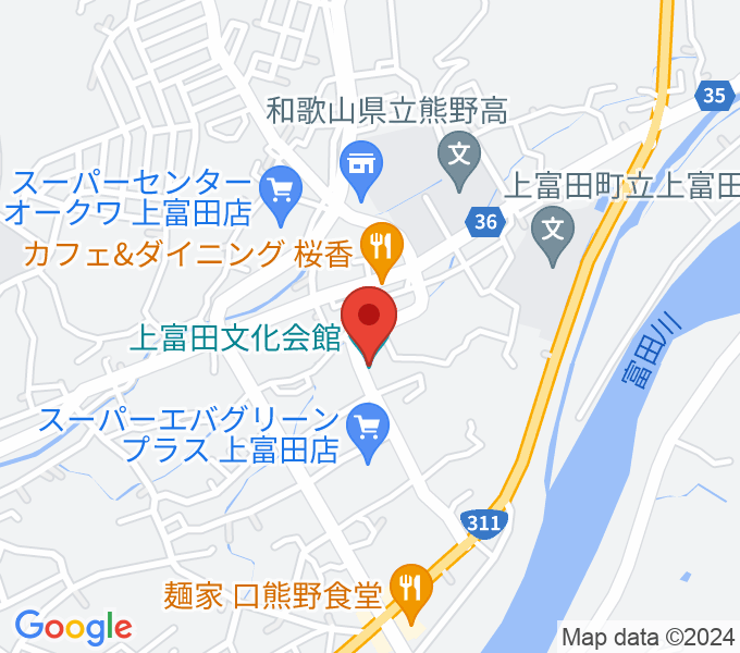 上富田文化会館の場所